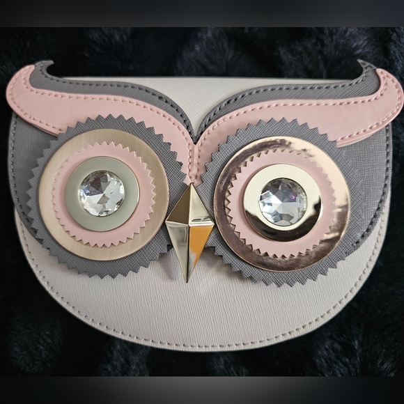 Rare NEW Kate Spade Limited Edition "Blaze A Trail" Crystal Eye Owl Crossbody - Picture 2 of 16